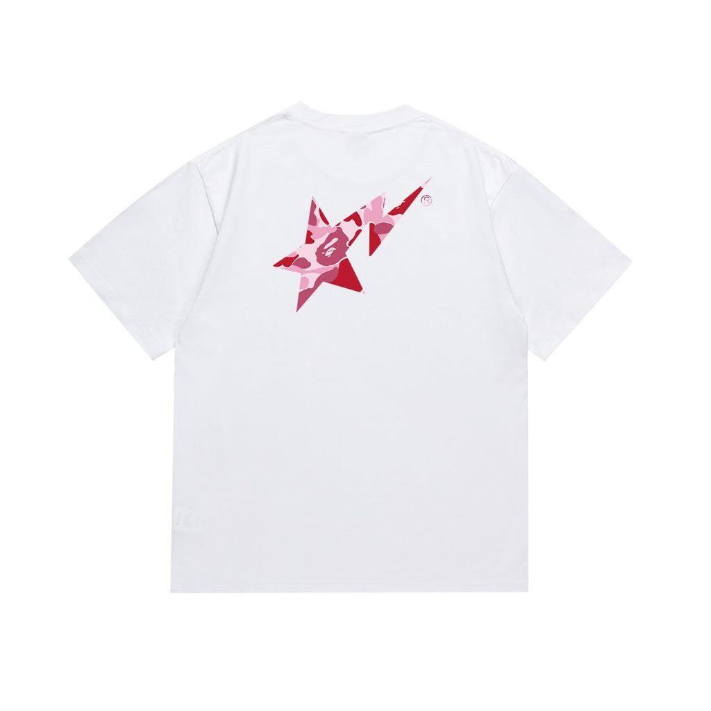 BAPE Pink/Red Camo Star Graphic T-Shirt ¡ª back