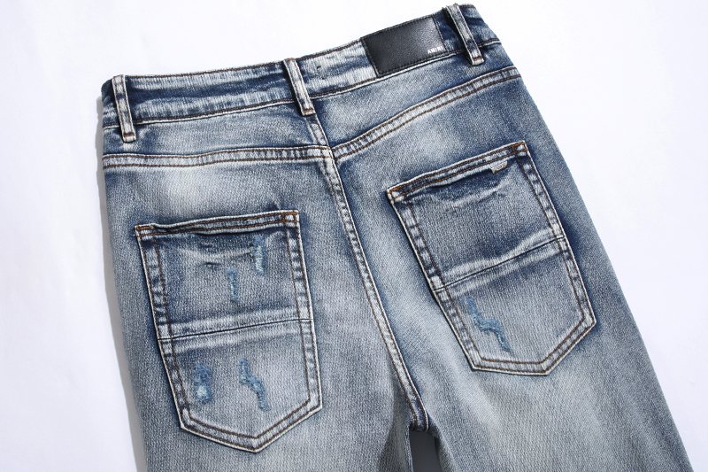 AMIRI Light Blue Distressed Jeans ¡ª detail