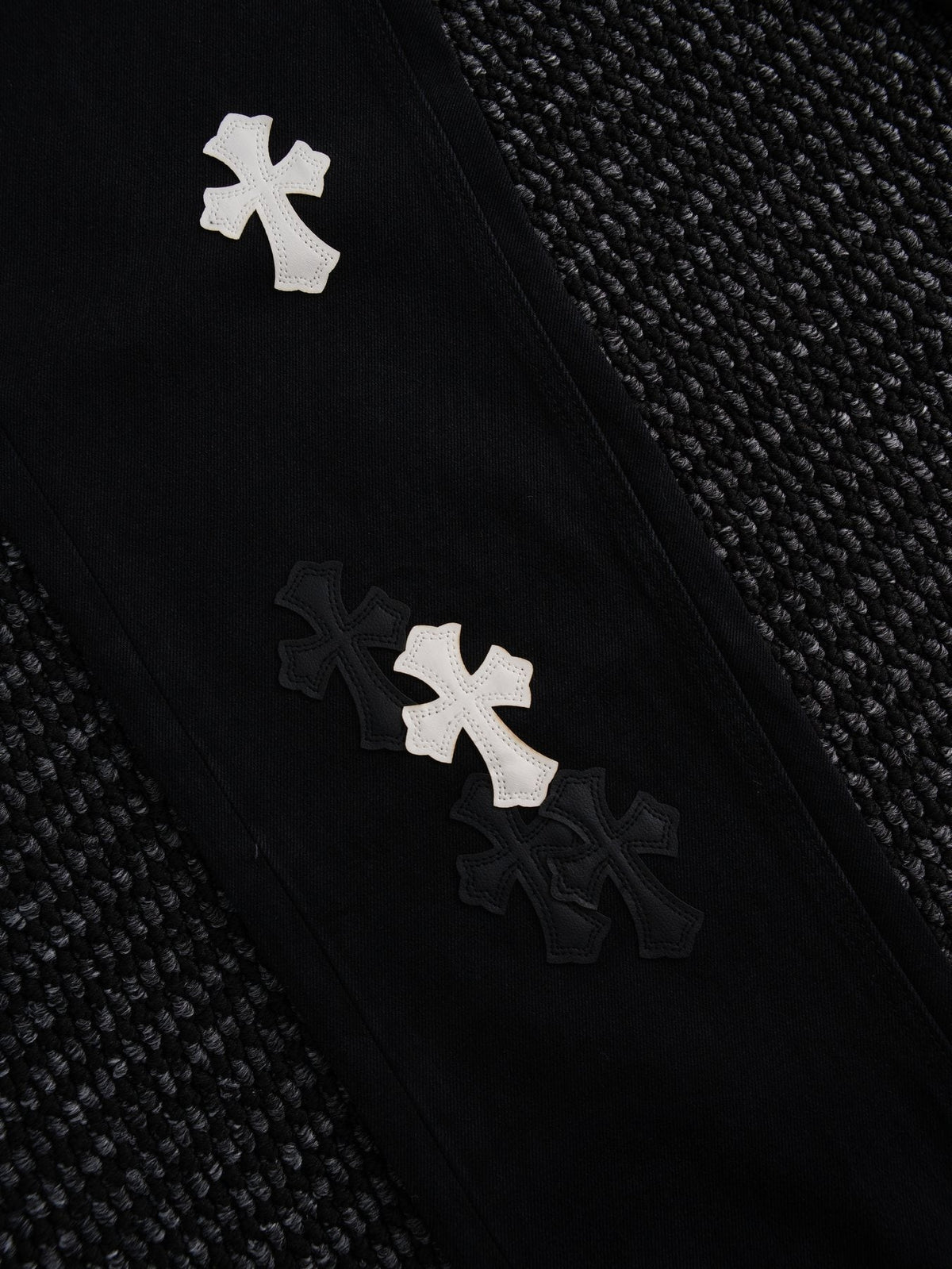 Chrome Hearts Cross Patch Black Jeans ¡ª detail