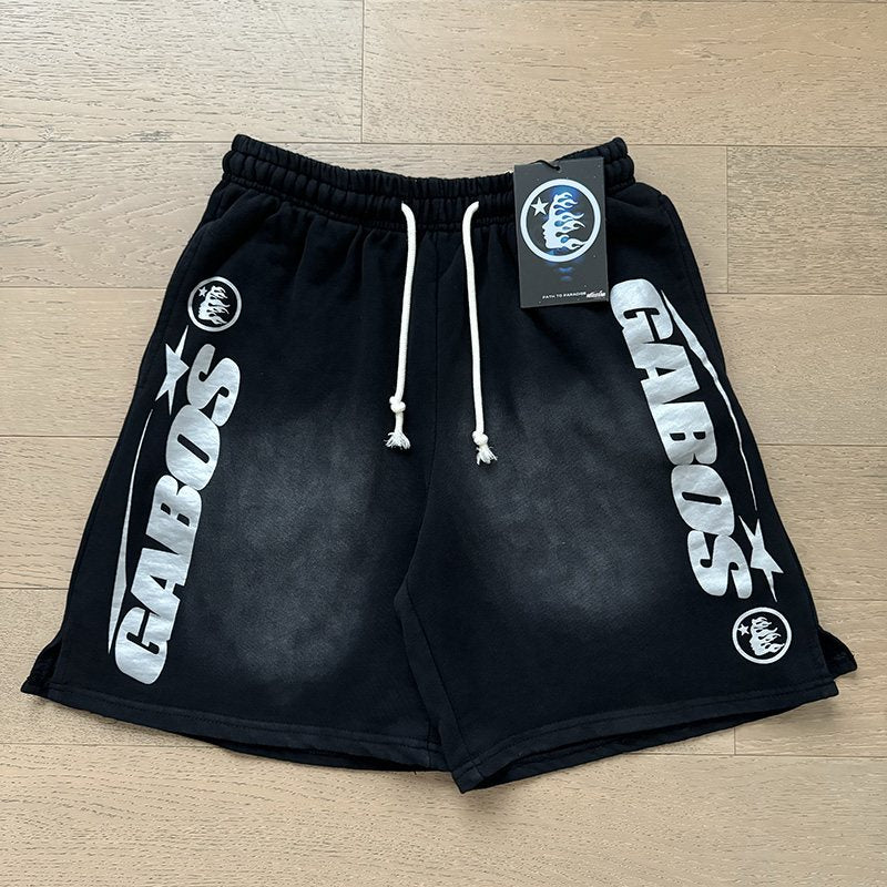 GABOS Washed Black Side Graphic Shorts ¡ª hero