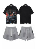 Godspeed Astronaut Rider Graphic T-Shirt and Shorts Set ¡ª front