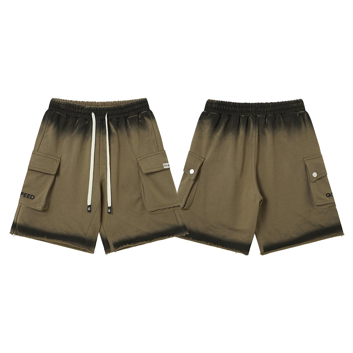 Godspeed Embroidered Cargo Sweat Shorts ¡ª front